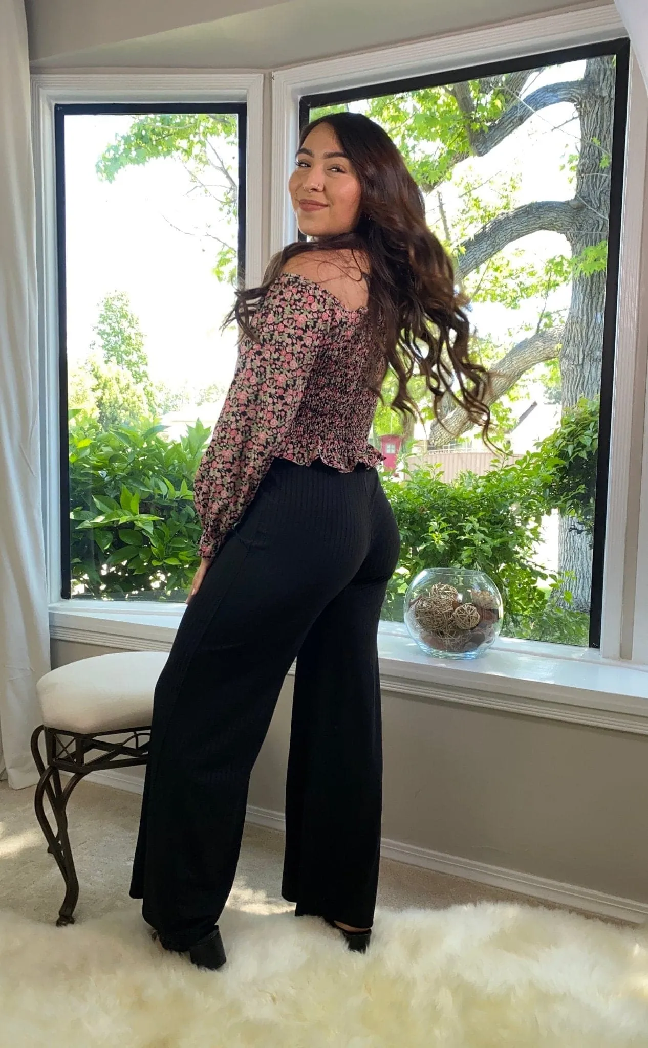 Amanda Floral Off The Shoulder Crop Top