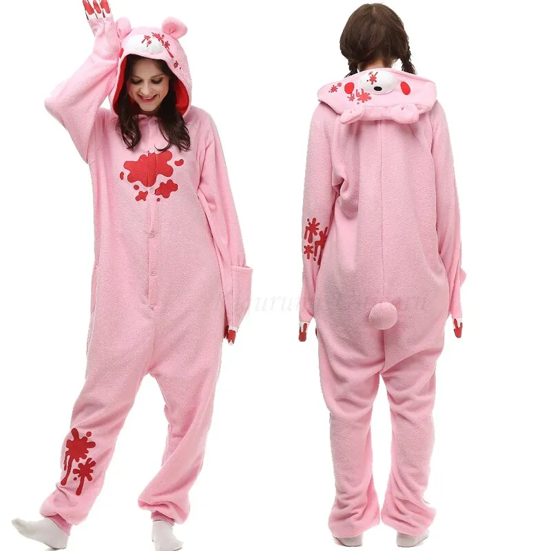 Bear Onesie Women Men Plus Size XXL Kigurumi Unicorn Animal Pajama Cartoon Slippers Festival Homewear Winter Warm Suit Overalls