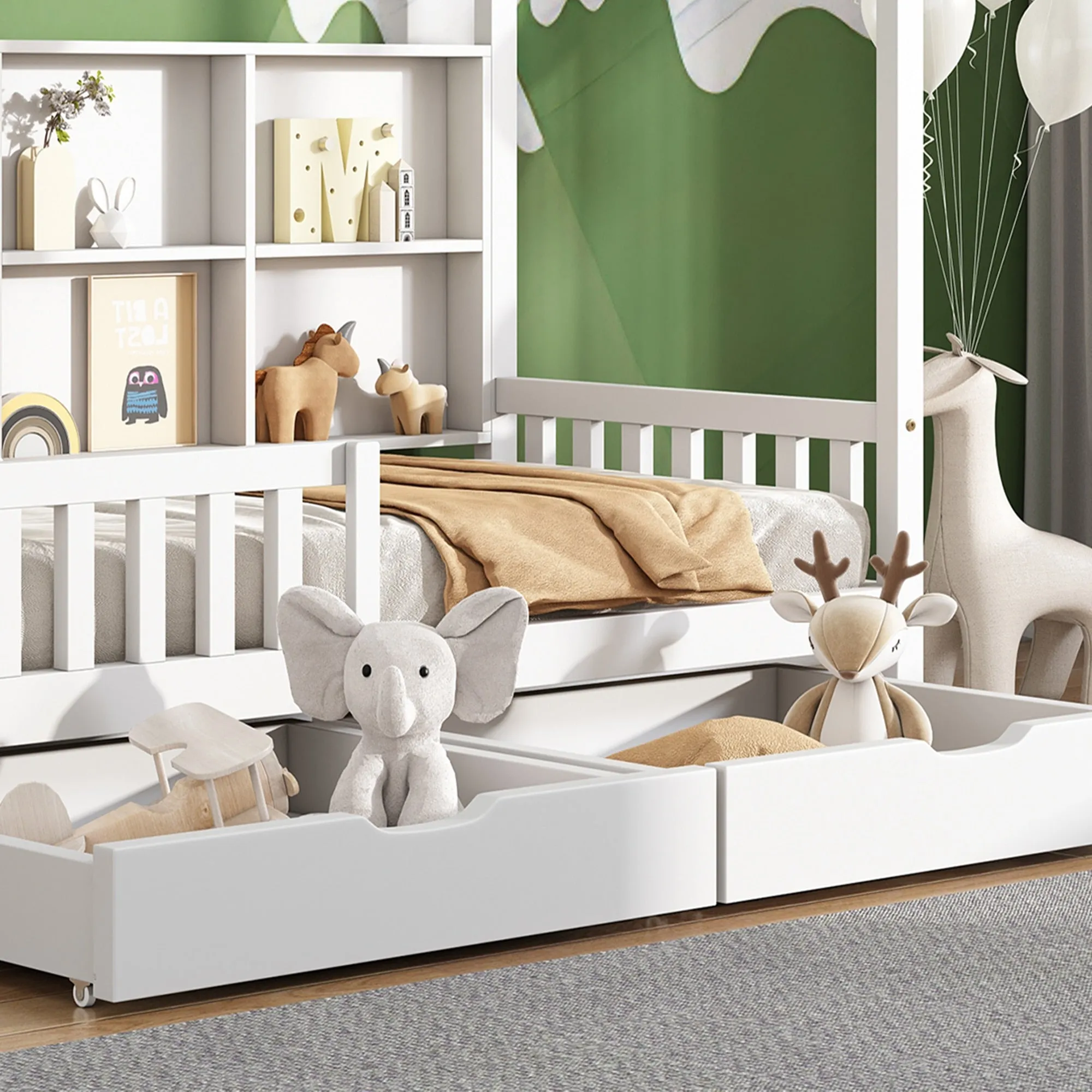 Children's Bed with Multipurpose Storage