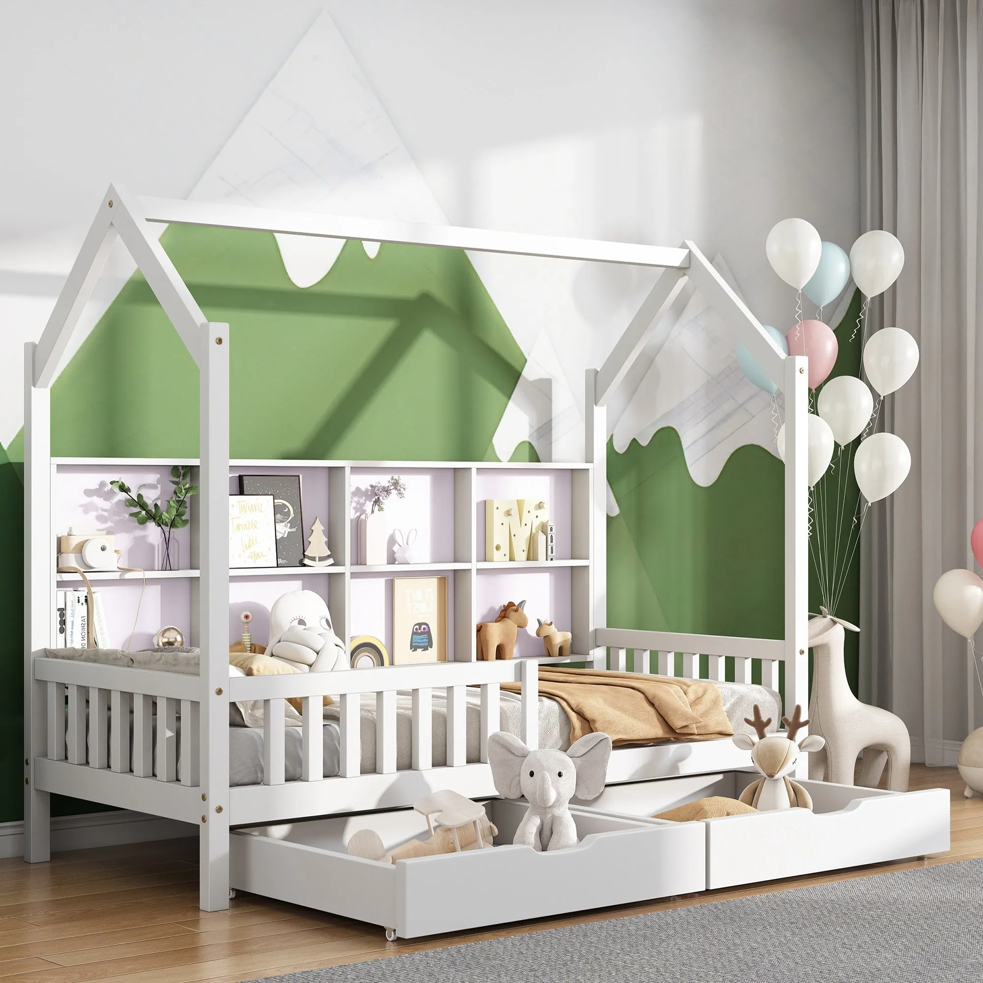 Children's Bed with Multipurpose Storage