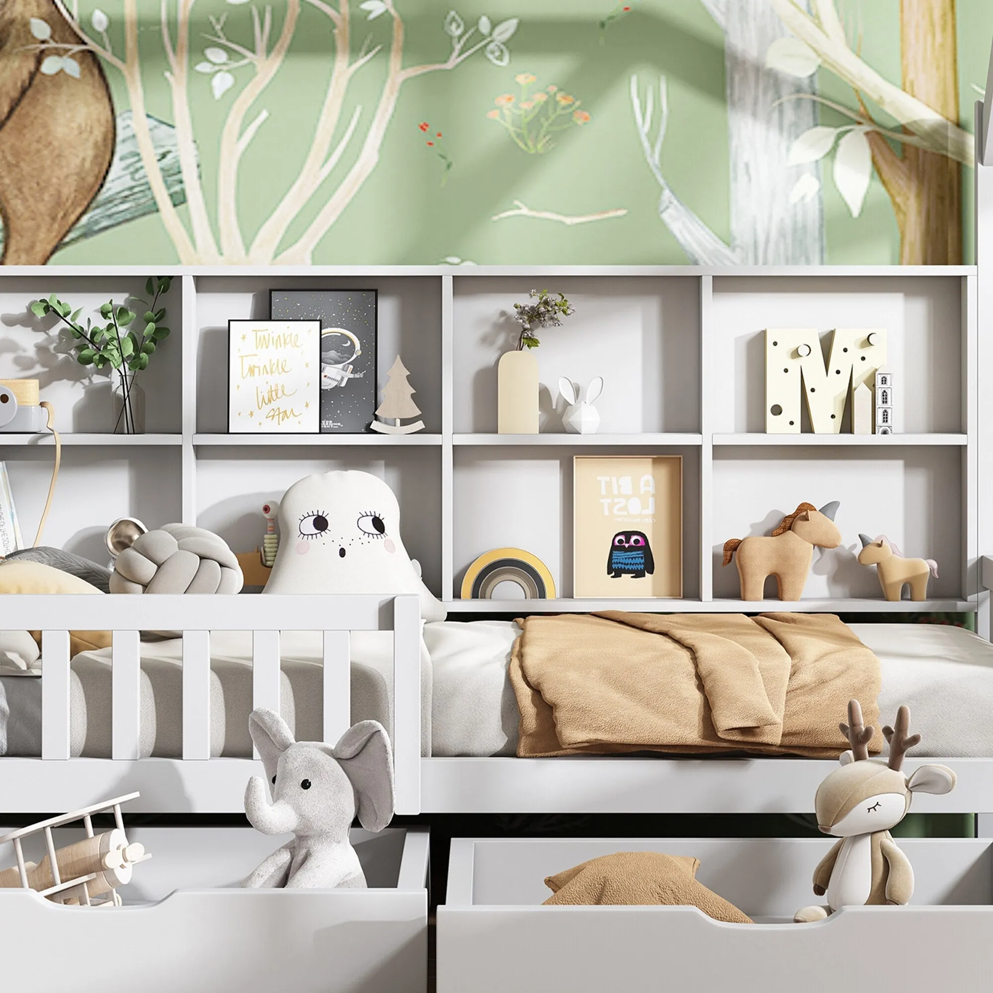 Children's Bed with Multipurpose Storage