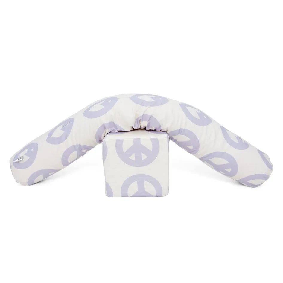 Cream Peace Sign Support Pillow
