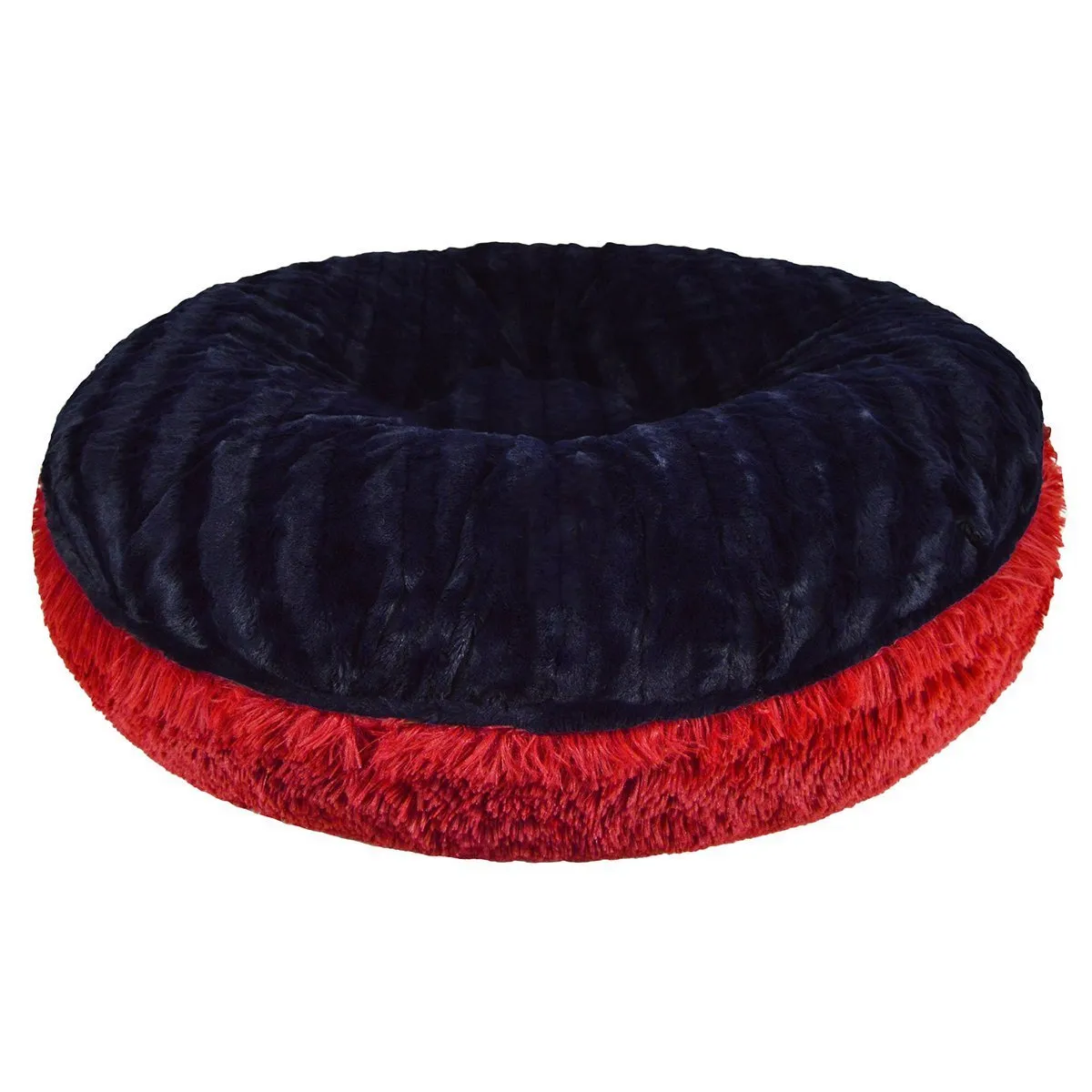 Faux Fur Custom Bagel Dog Bed