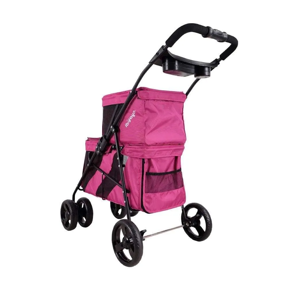 Ibiyaya® Double Decker Pet Pram | Red Violet