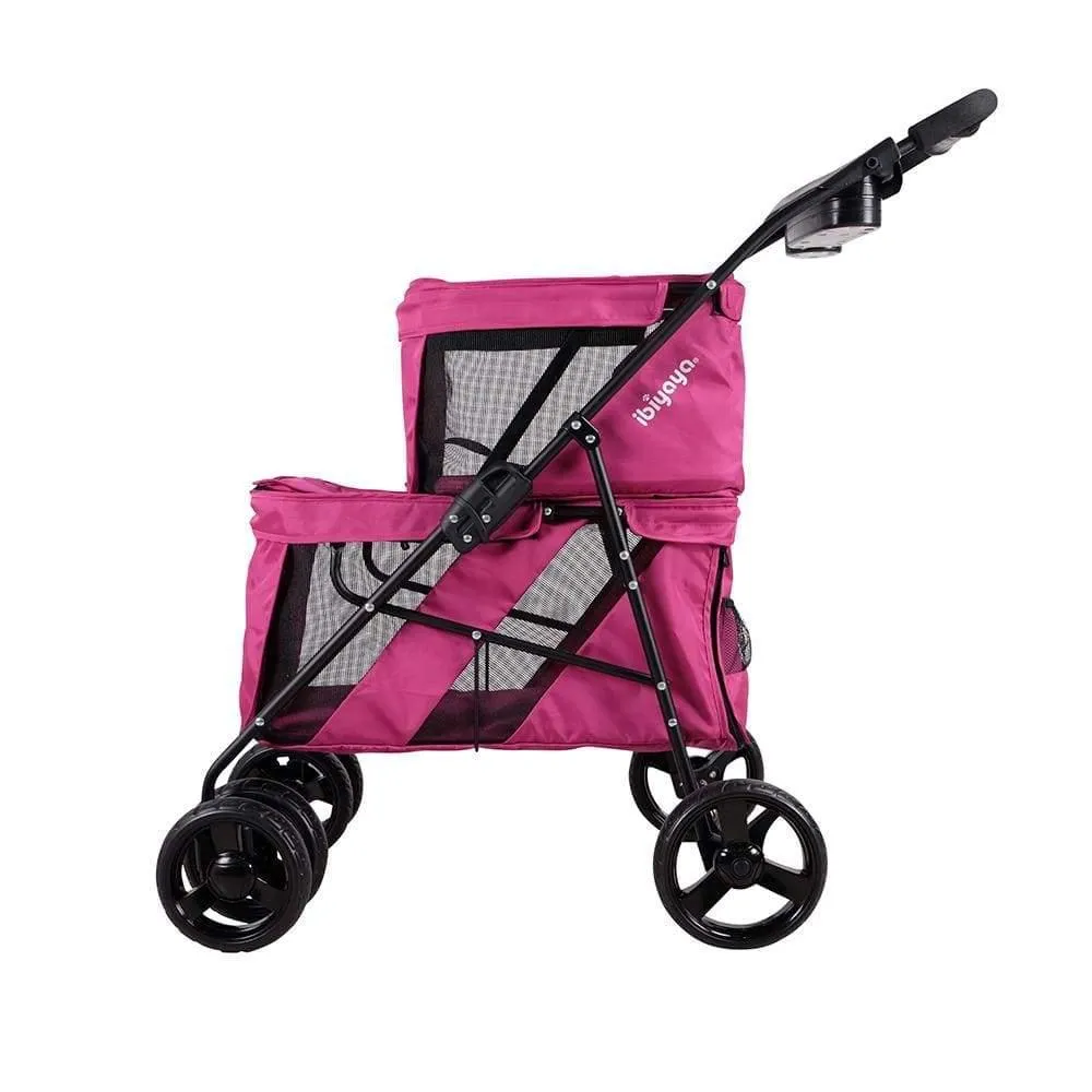 Ibiyaya® Double Decker Pet Pram | Red Violet