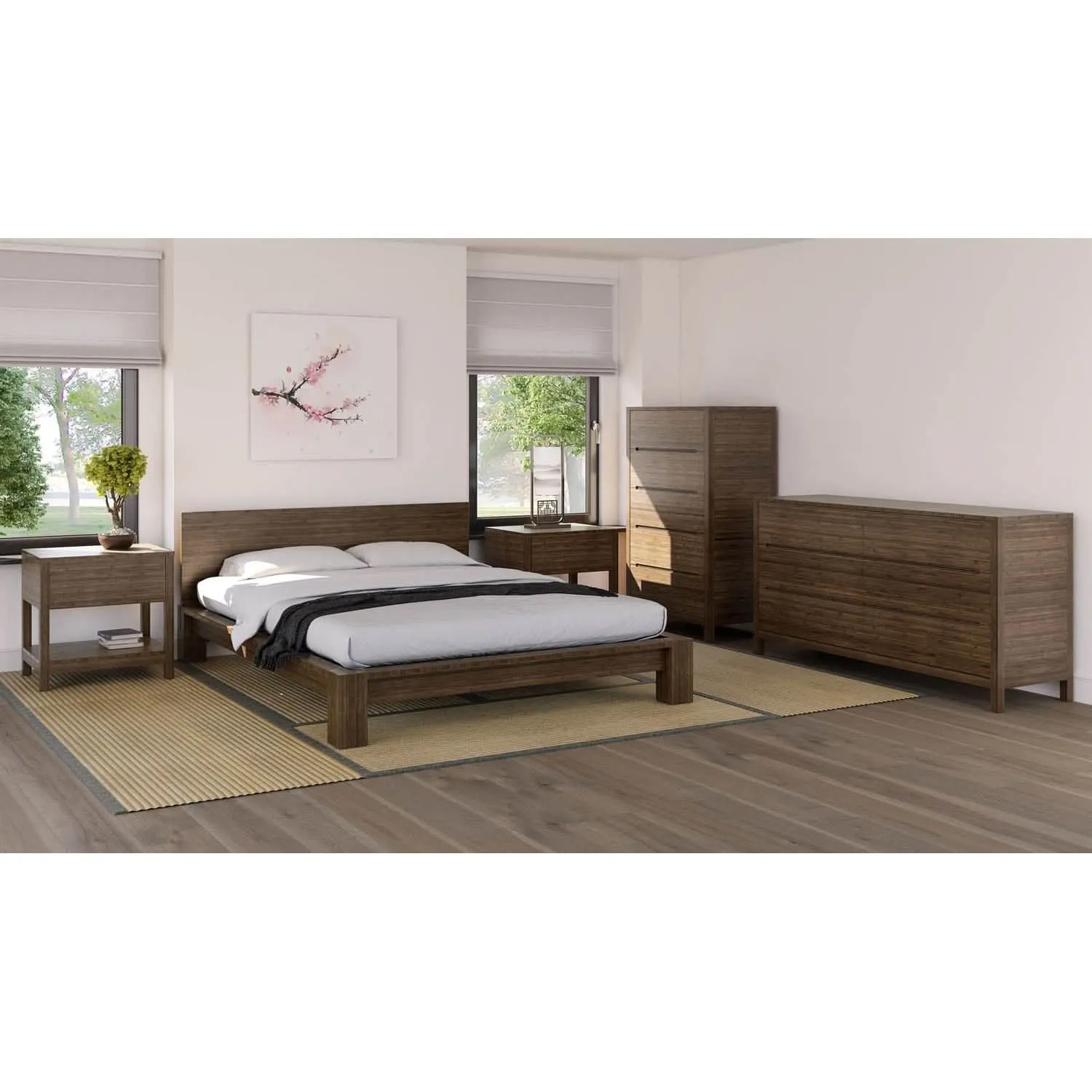 Kimara Platform Bed with Tatami Mats and Shiki Mat