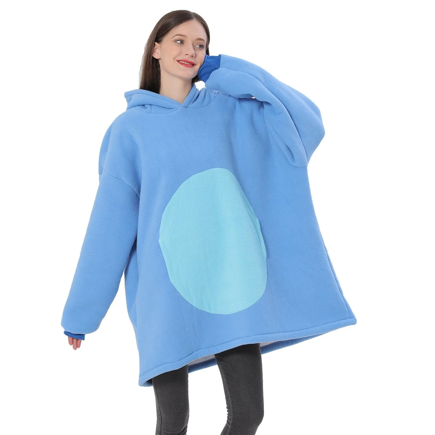 Lilo Stitch Blue Stitch Keep Warm Cosplay Costume Cozy Cartoon Lazy TV Blanket