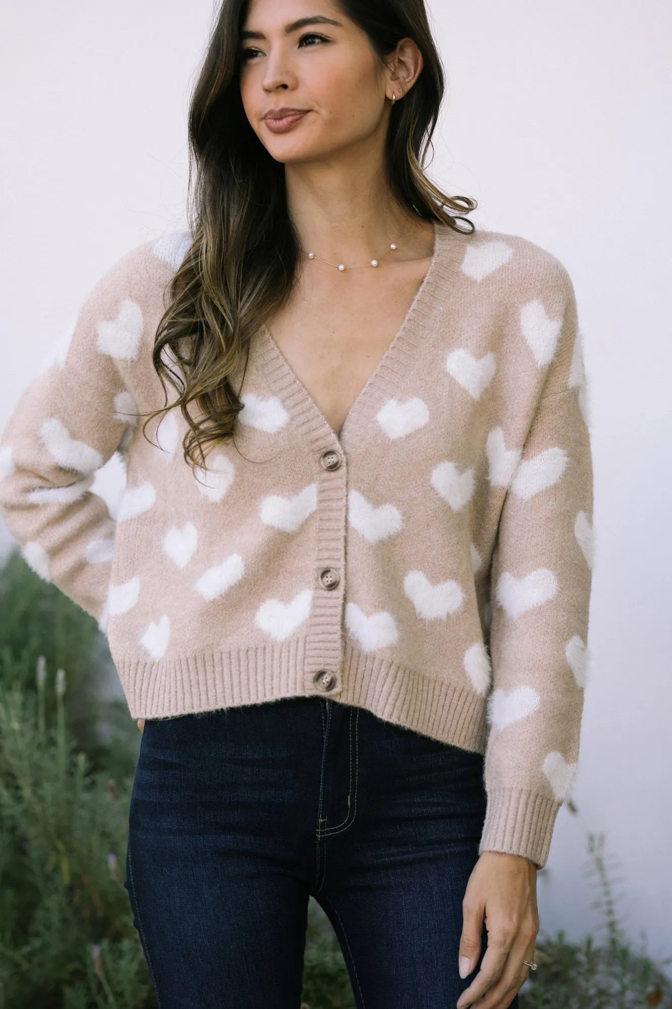 Natalie Heart Button Cardigan