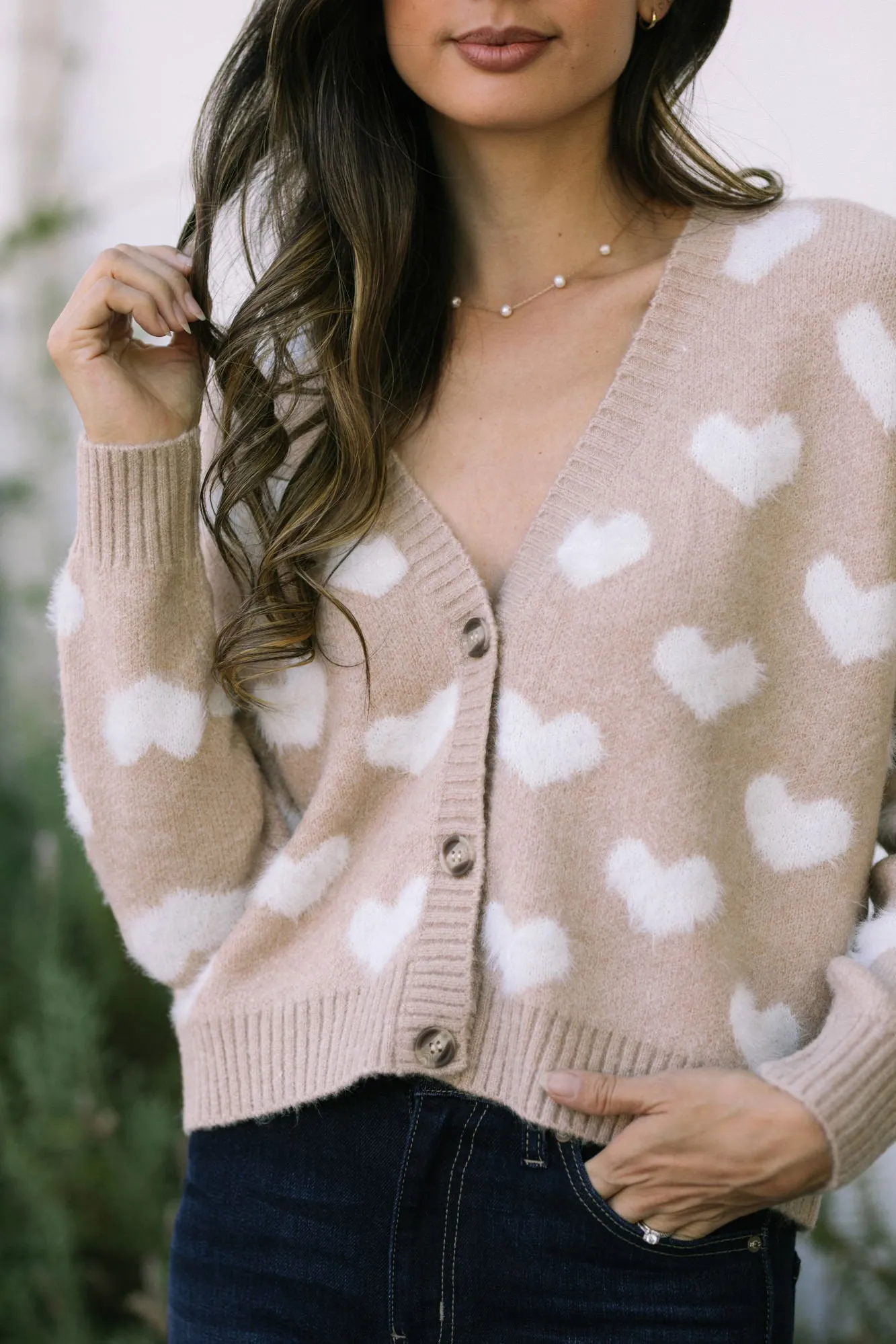 Natalie Heart Button Cardigan