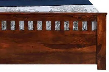 RJ ART Solid Wood King Bed (Finish Color - Dark Honey Finish, Delivery Condition - DIY(Do-It-Yourself))