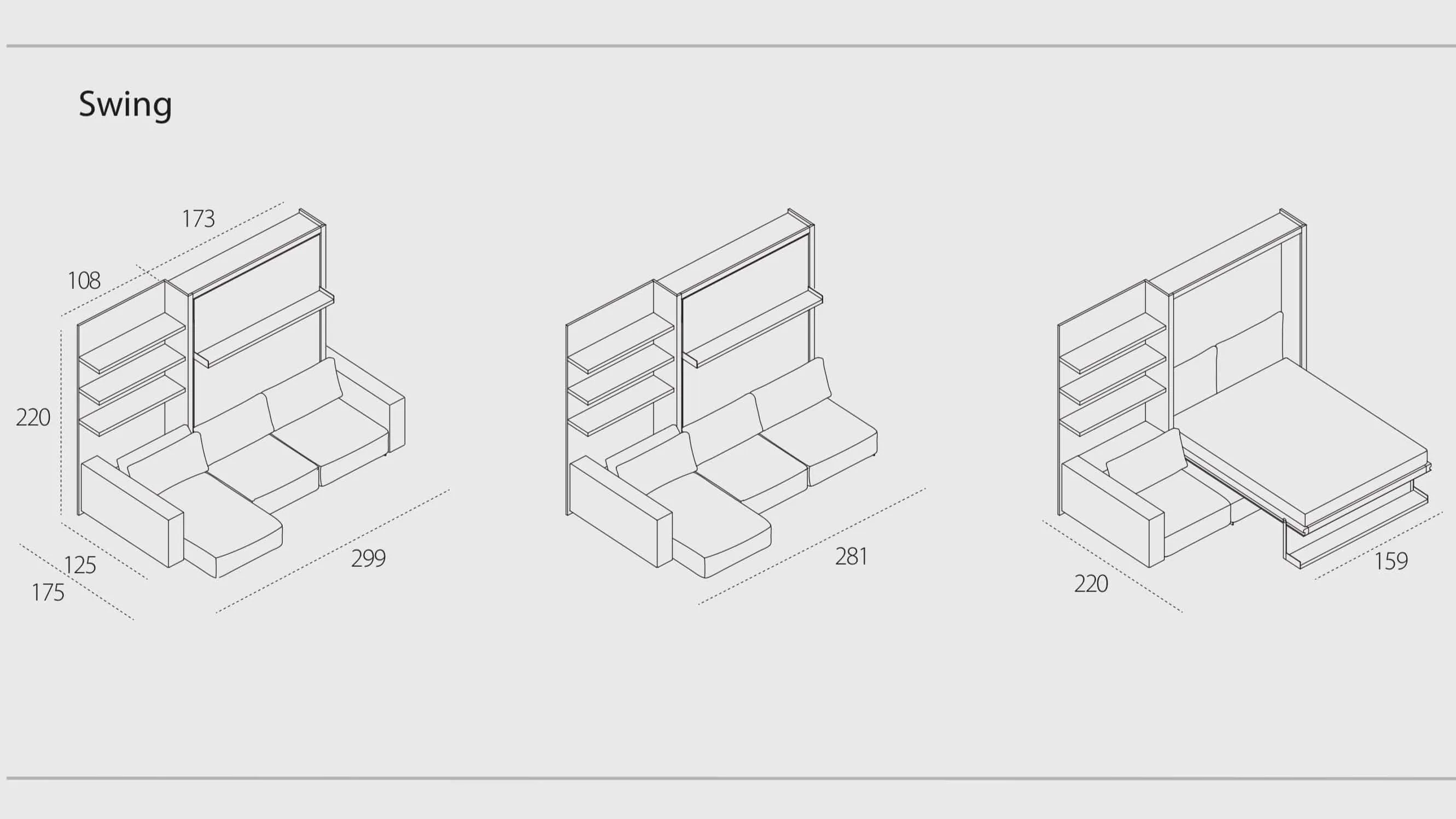 Swing & Swing 0 sofa wall beds
