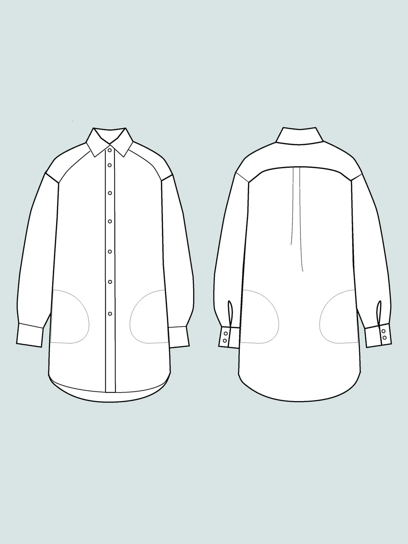 The ASSEMBLY LINE • Oversized Shirt Sewing Pattern (XL - 3XL)