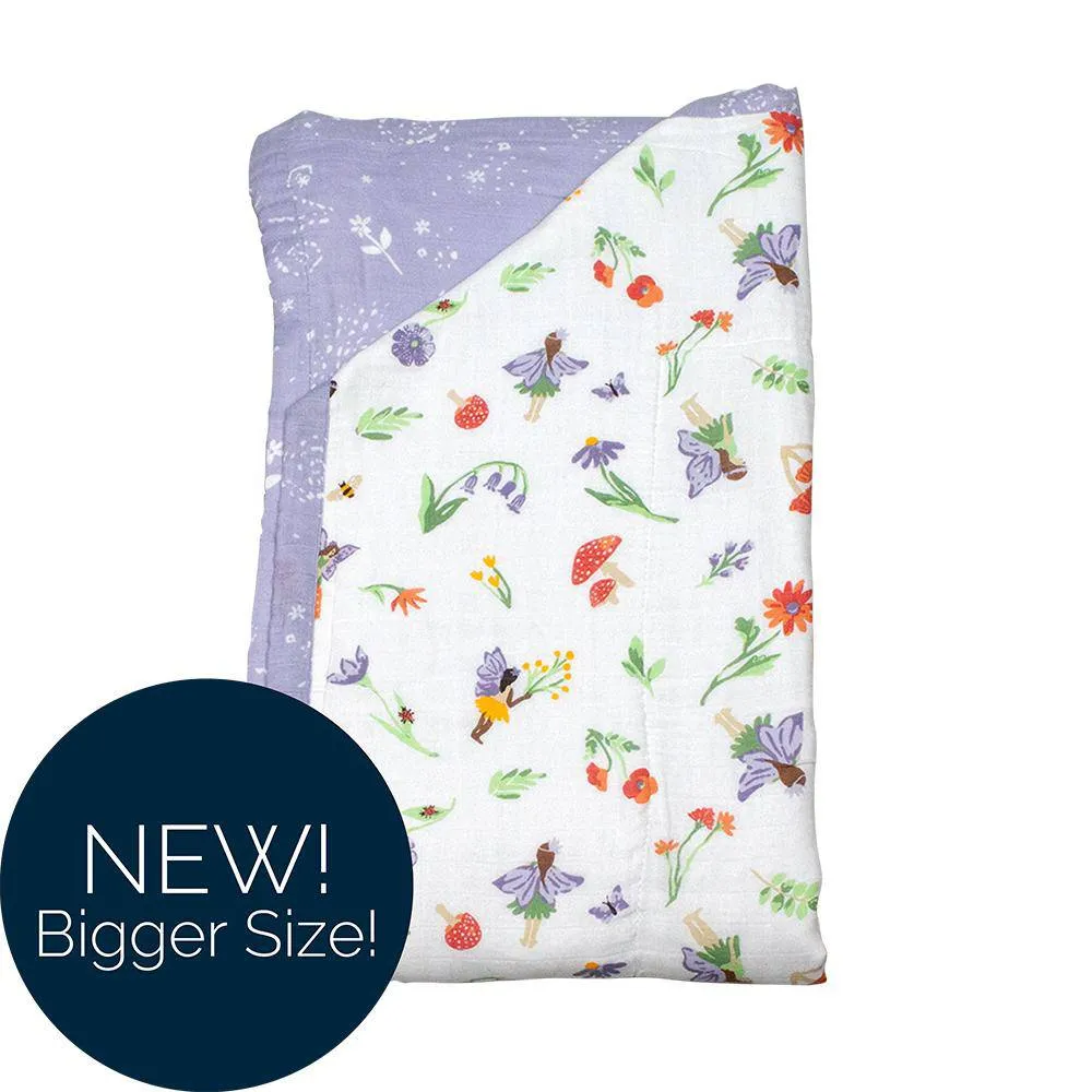 Woodland Fairy   Fairy Dust Oh So Soft Muslin Super Snuggle Blanket